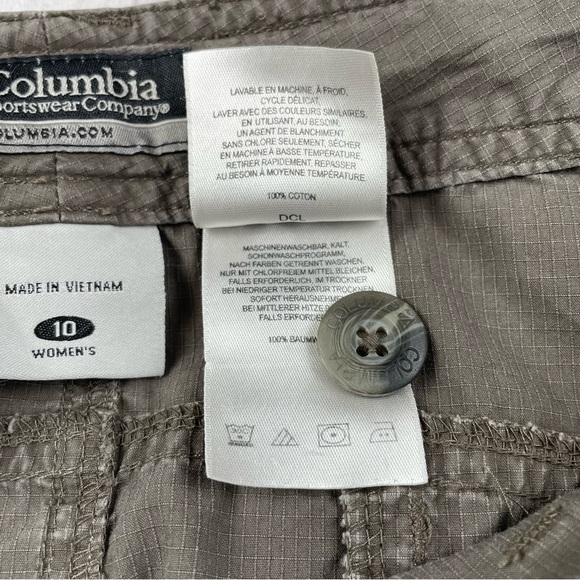 Columbia Straight Utility Cargo Skirt Womens 10 Green Khaki Outdoor Hiking Y2K - Picture 13 of 15